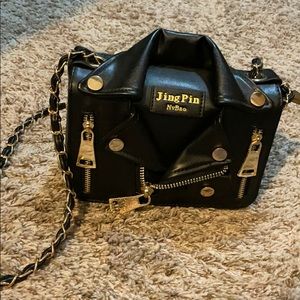 Leather Jacket shoulder Purse